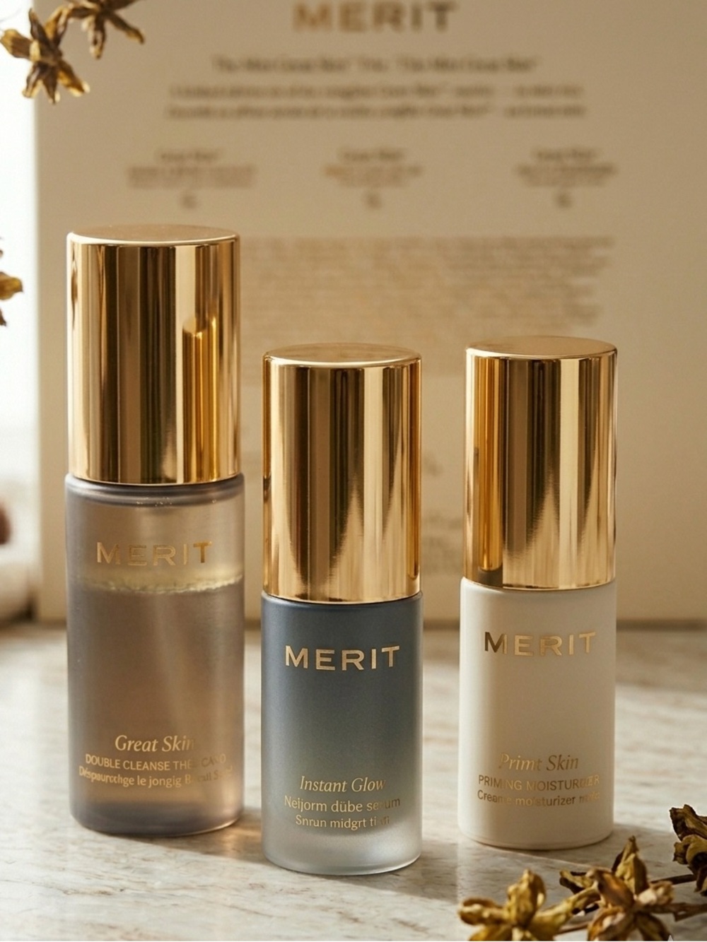 MERIT THE GREAT SKIN MINI TRIO RARE & COVETED LUXURY SEPHORA RELEASE NIB - Picture 6 of 9